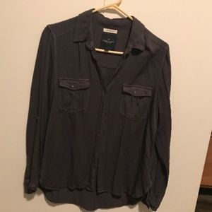 American Eagle Boyfriend Fit Button-up Blouse